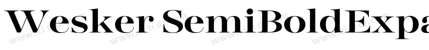 Wesker SemiBoldExpan字体转换
